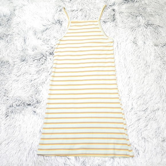Freshman 1996 Pastel Striped Ribbed Knit mini tank dress, size small - Picture 2 of 3
